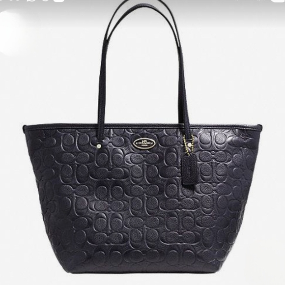 Coach Navy Signature Tote Bag - Picture 7 of 7